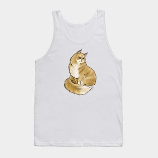 Cat - Siberian Cat - Cream Bicolor Tank Top